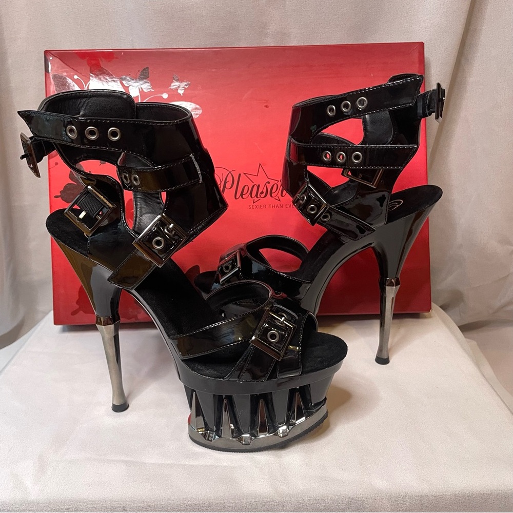 Black and Silver Women's Heels